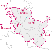 Schleswig-Holstein mit Landkreisen nach Kundenwunsch